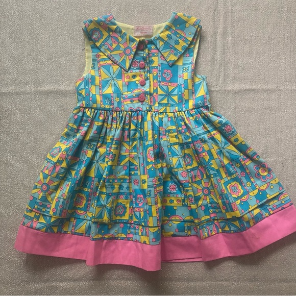 Vintage Handmade Girls 5T Retro Dress - Picture 2 of 7
